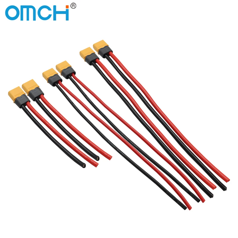 Фото OMCH XT60 Мужской Женский Разъем Батареи С Силиконовым Проводом 12/14AWG Кабелем Для RC Самолета Lipo Батарея Дрон Автомобиль №2