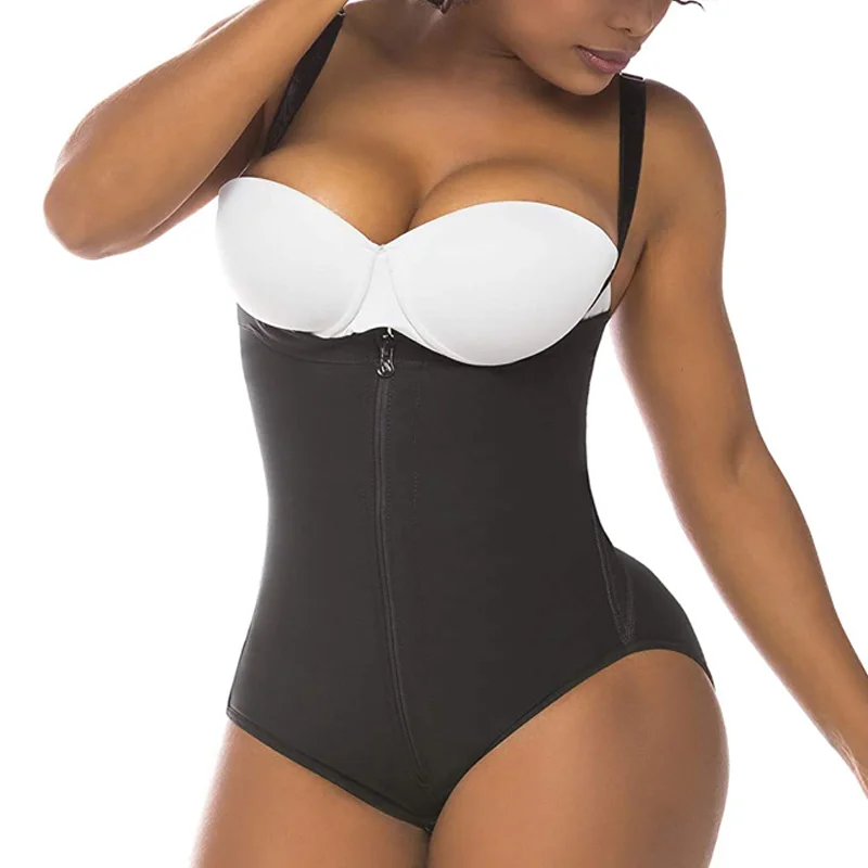 Shapewear For Women Tummy Control Fajas Colombianas Body Shaper Zipper Open Bust Slimming Shaping Bodysuit