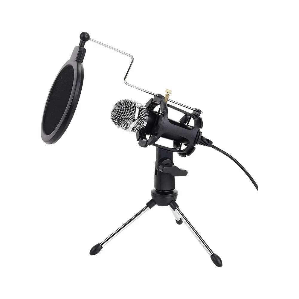 

Desktop Usb Streaming Microfone Kit for Computer Game Vocal Recording Condenser Microphones with Filter Tripod Stand