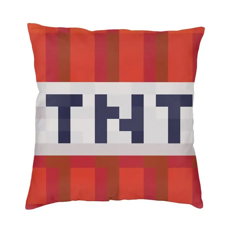 

Fashion TNT Block Minecrafts Cushion Cover 40x40 Soft Online Multiplayer Game Throw Pillow Case for Sofa Car Square Pillowcase