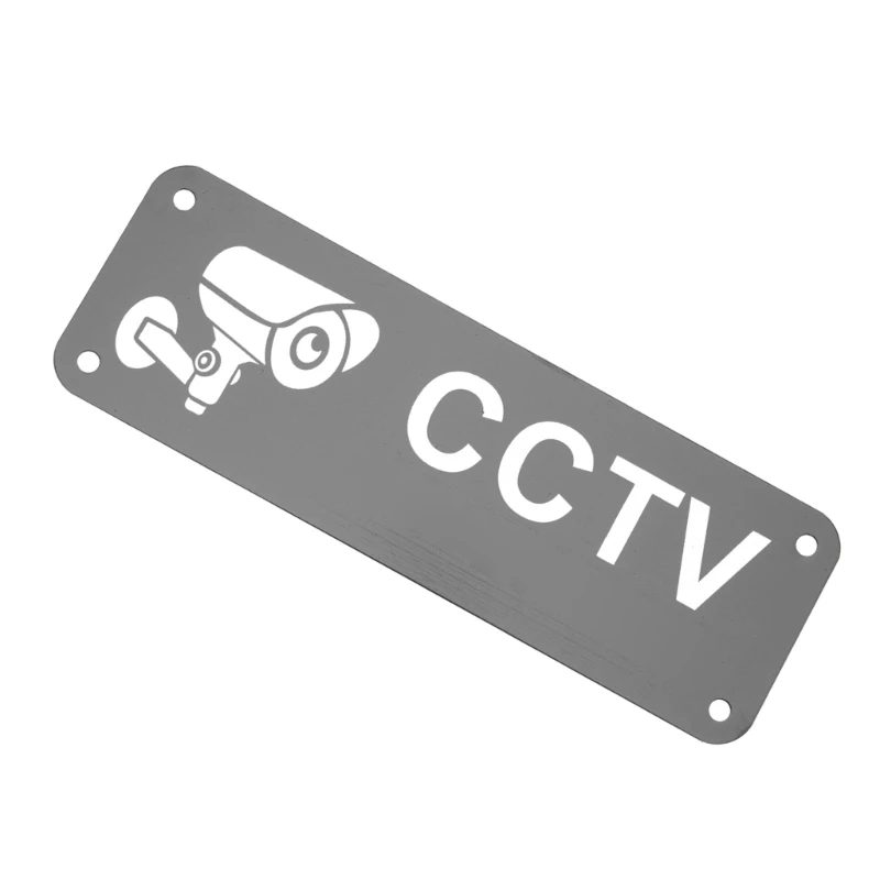 5 упаковок самоклеящегося алюминиевого предупреждающего знака CCTV в рабочем