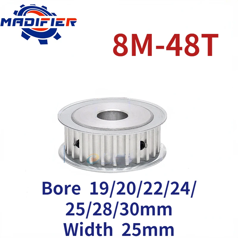 

8M 48 Teeth AF double-sided flat synchronous wheel groove width 25mm hole 19/20/22/24/25/28/30mm