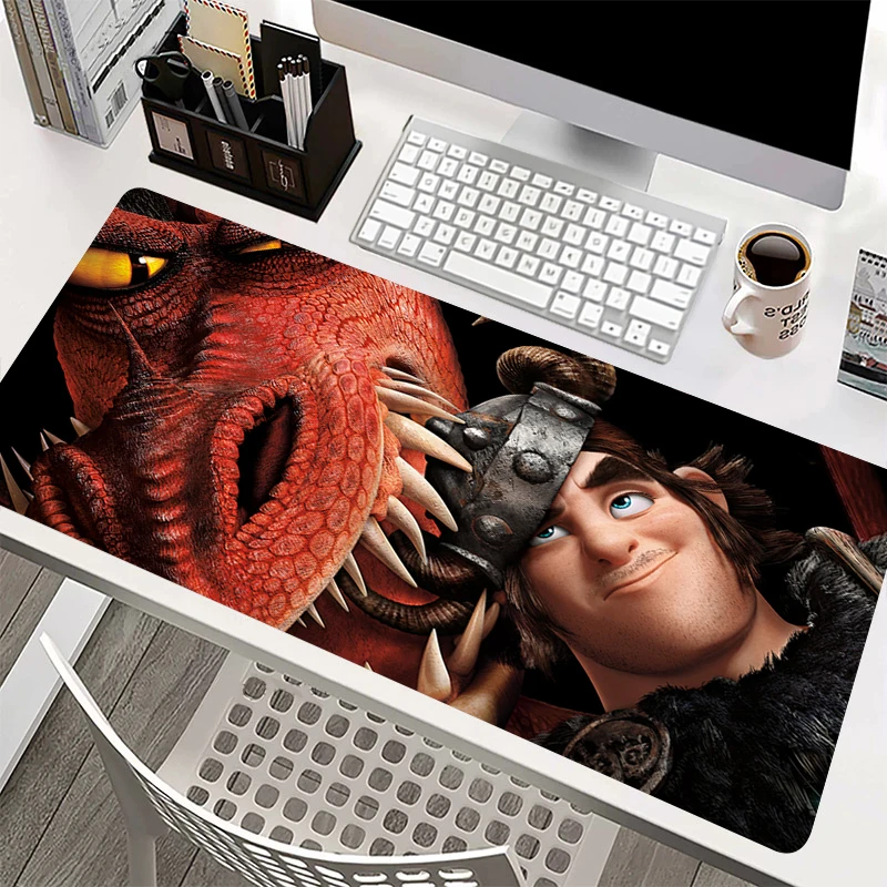 

HD Printing Computer Large Mouse Pad How-to-Train-Your-Dragon Desk Mat Table Large Lockedge Gamer Keyboard Laptop Non-slip Mats