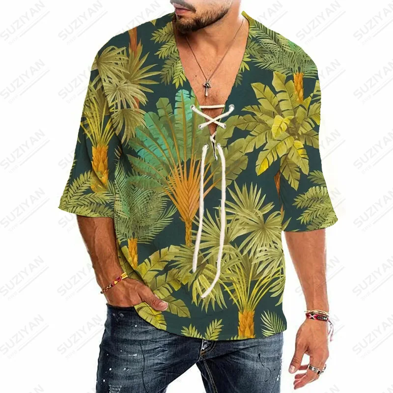 Мужская рубашка Harakuju элегантная в английском стиле с красивым рисунком