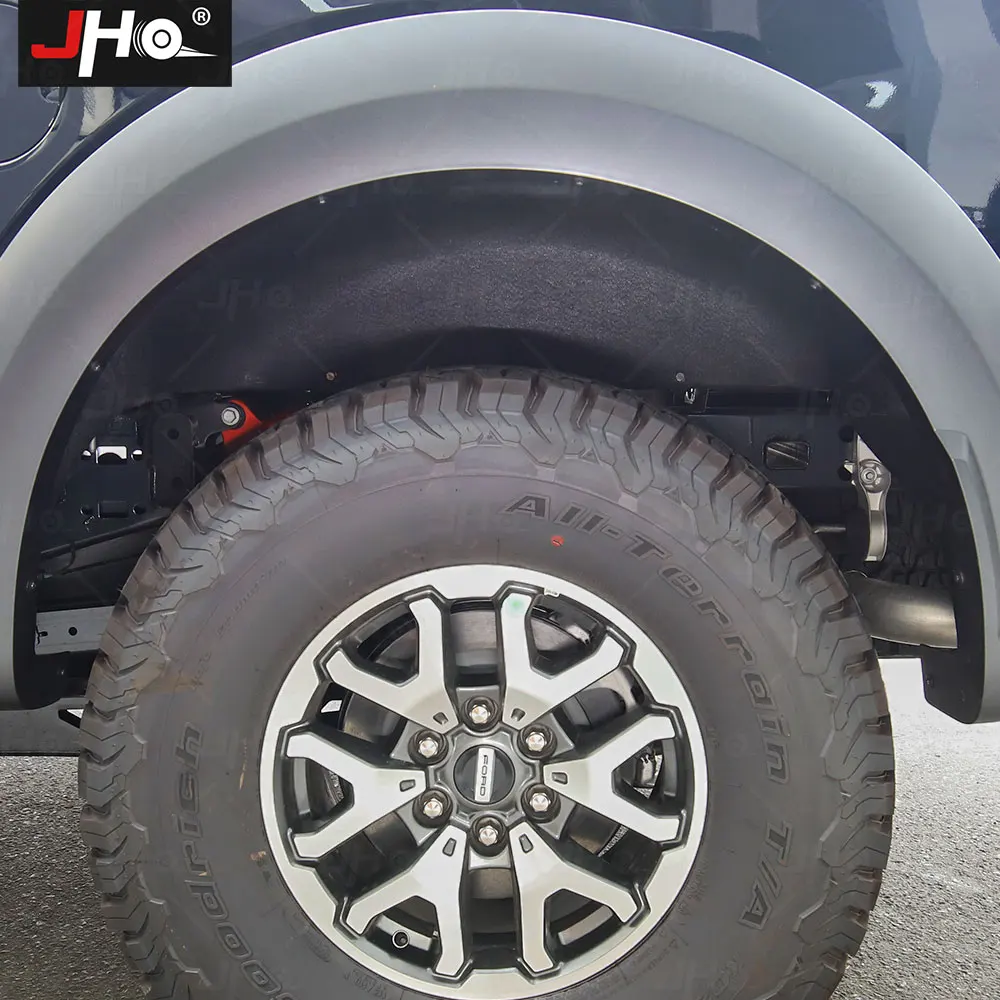 Фото JHO колодец заднего колеса для Ford F150 Raptor 2017-2023 экипажная кабина 4 двери Gen3 защитные щитки Брызговики автомобильные аксессуары №4