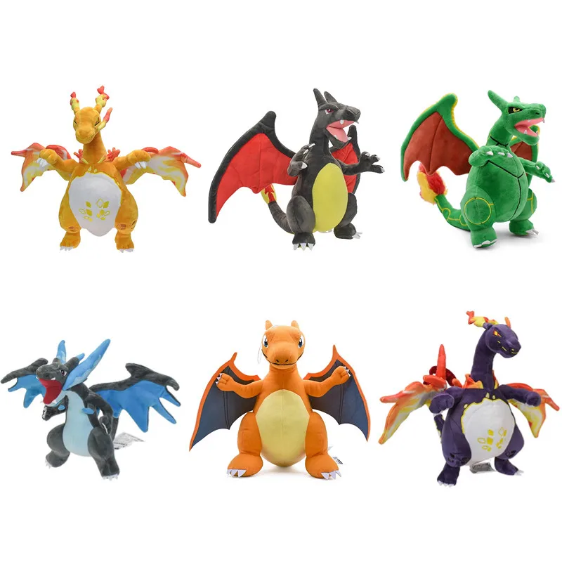 

23-38CM Pokemon Anime Figure Charizard MegaXY Evolution Plush Toy Cute Cartoon Stuffed Model Pet Doll Kids Xmas Toy Gifts