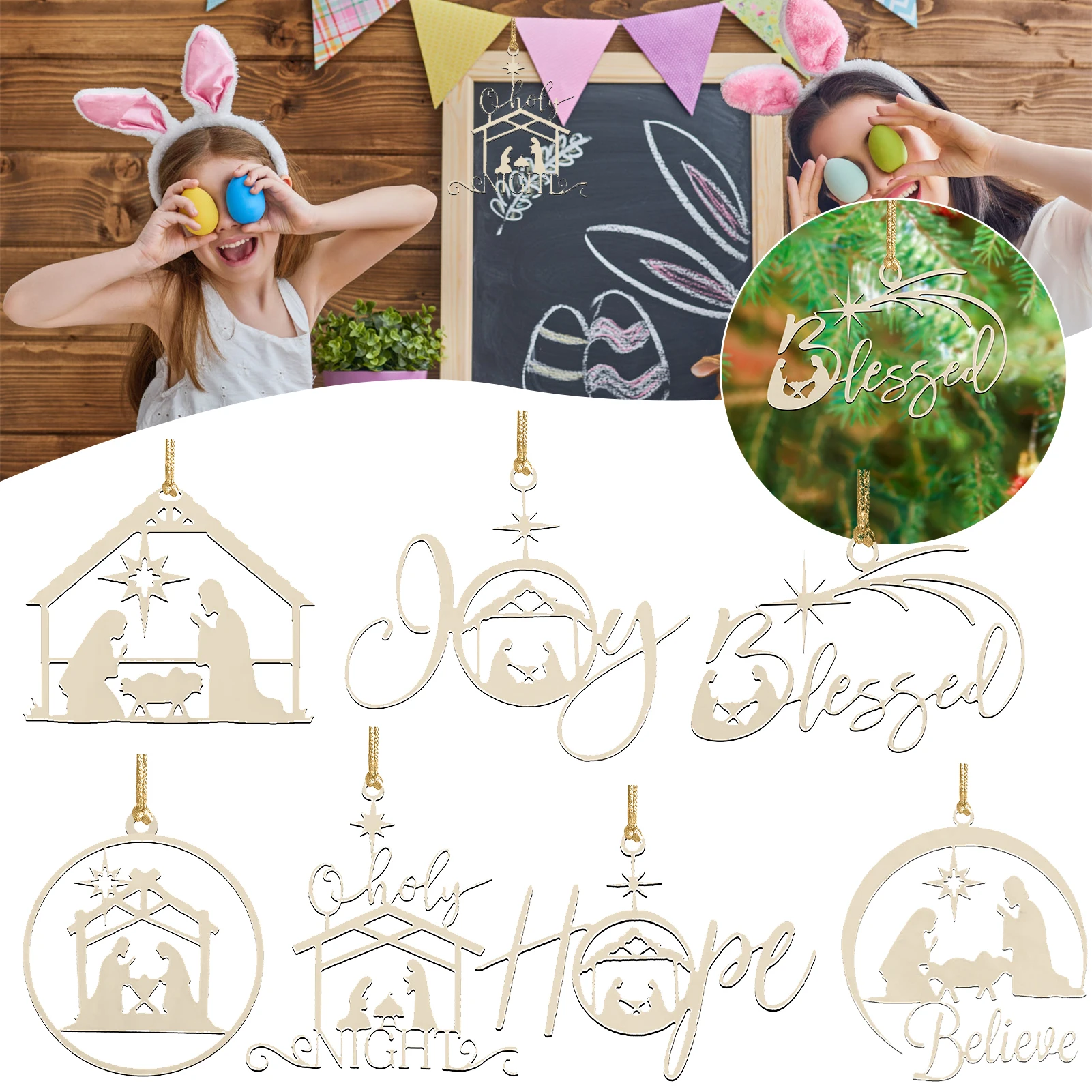 

Простое пасхальное украшение, персонализированные украшения для входной двери, для окна, крыльца