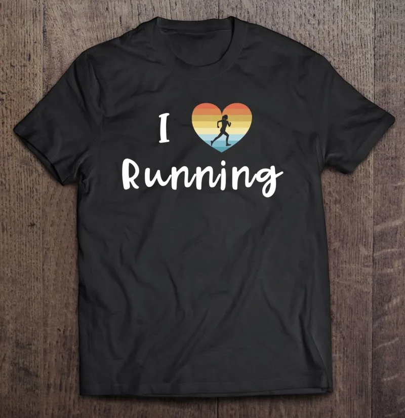 

I Love Running I Heart Running Женская Подарочная Милая Ретро пуловер с сердечками мужские футболки Топ рубашка мужская блузка летние рубашки