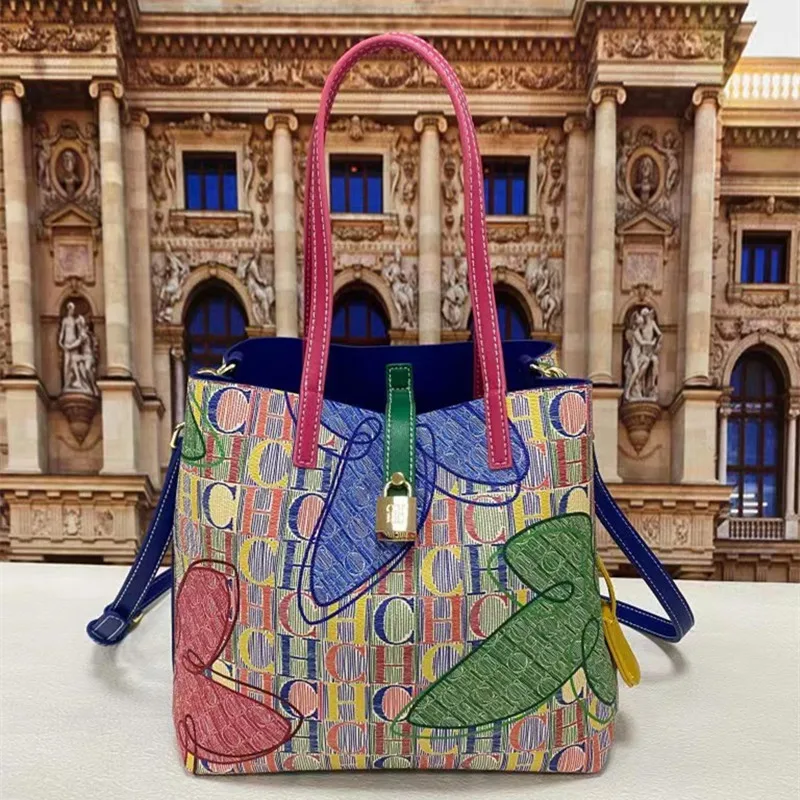 

CHCH HCHC 2023 New Leather Top Cowhide Luxury Brand Famous Designer Designed Ladies Large Capacity Diagonal Span Tote Bag Purse