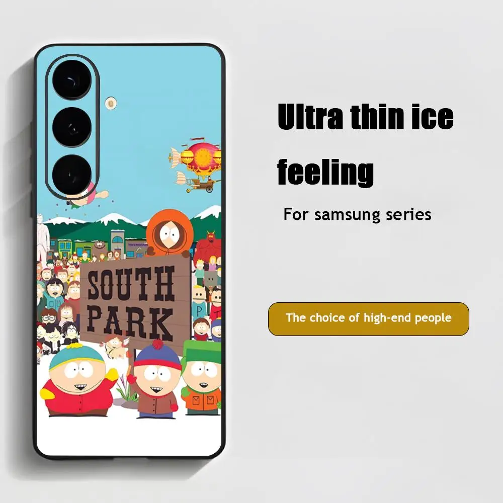 Фото Крутой чехол для телефона с рисунком South Park для Samsung Galaxy S26 S25 S24 S23 S22 S21 Plus Ultra Note20, мягкий черный №2