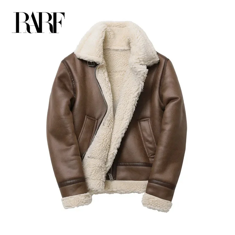 

Новая осенне-зимняя 2023 Мужская утолщенная и сохраняющая тепло куртка RARF из имитации ягненка