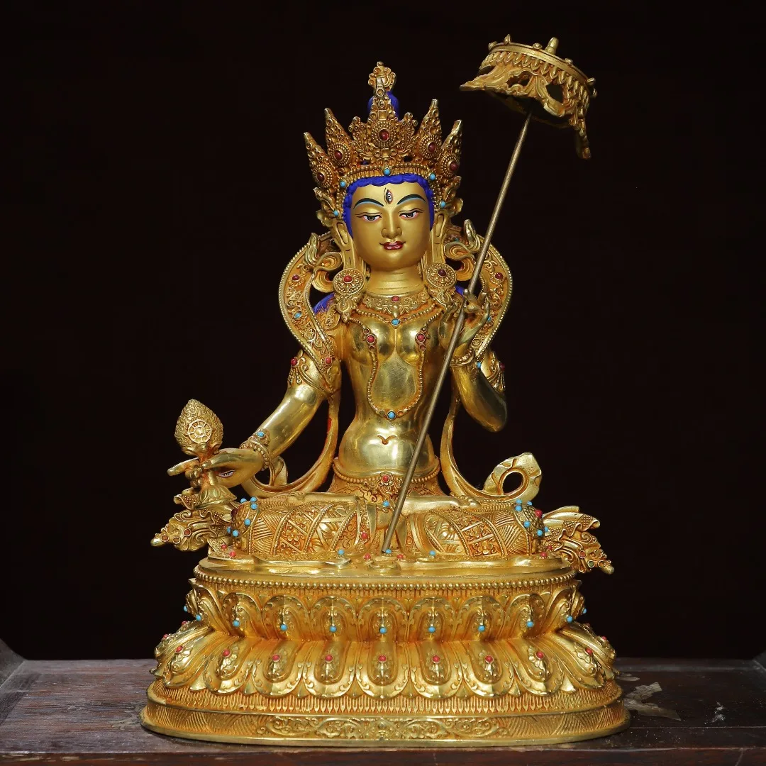 Домашнее поклонение религиозной бронзы позолоченная окрашенная золотом [Тара]