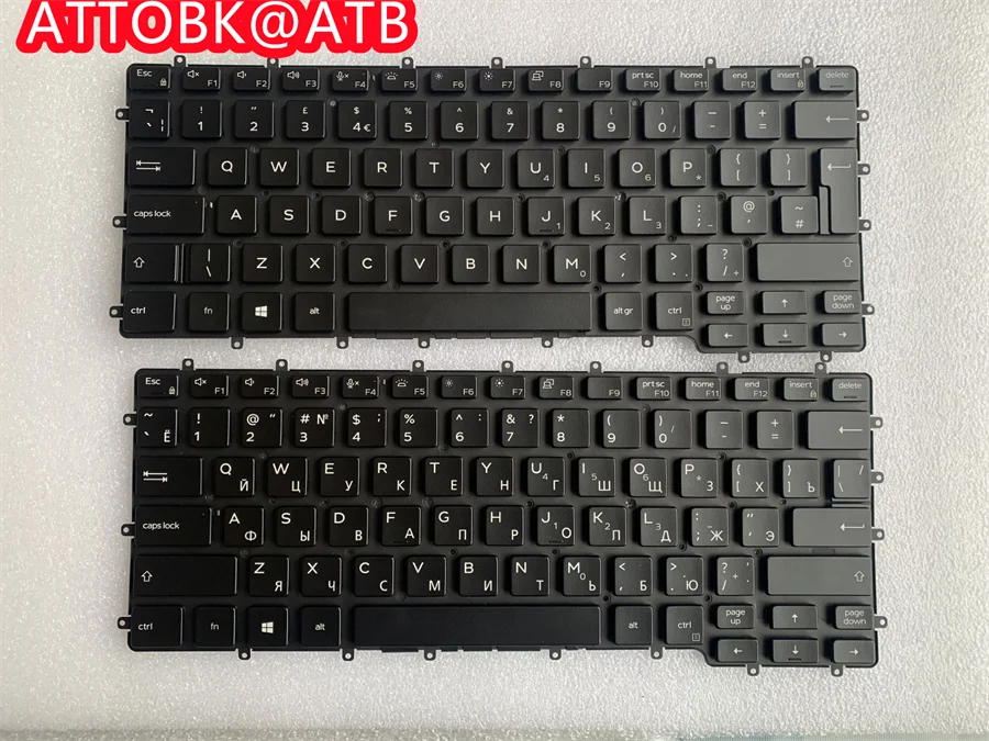 

New Russian/US/French/UK/Hebrew/GR laptop keyboard for DELL Latitude 7400 2-in-1 9410 2-in-1 RU/US/FR/UK/GR Layout With Backlit