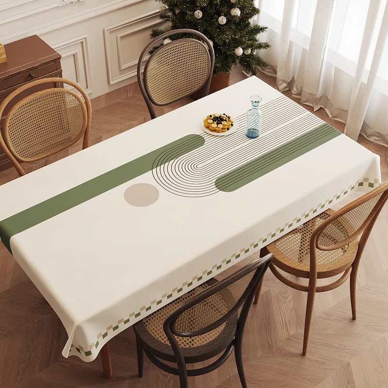 

PVC tablecloth waterproof, oil resistant, scald resistant, and washable tablecloth household table mat