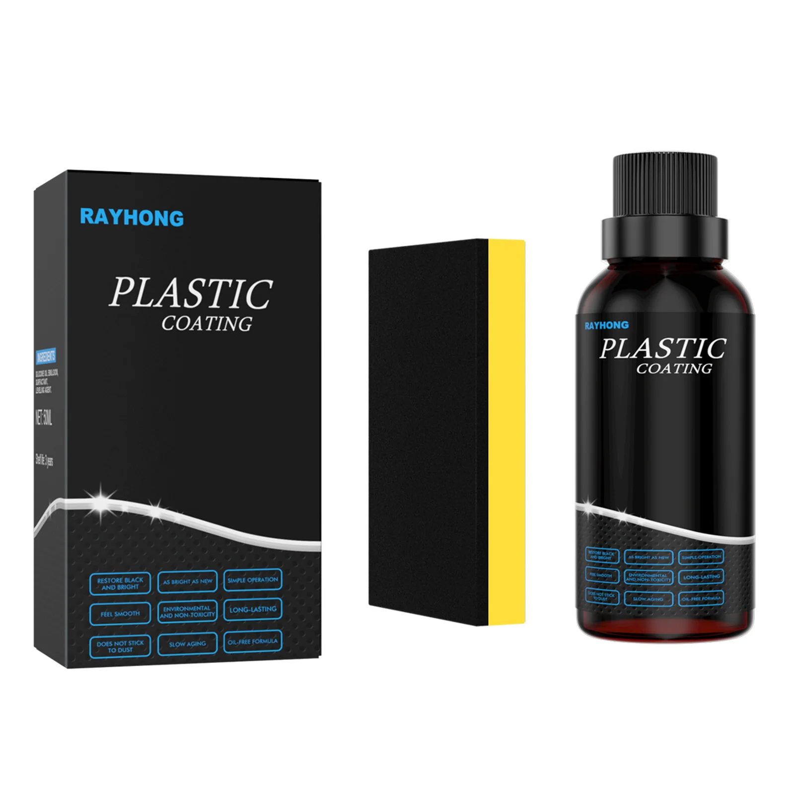 

Automotive Plastics Refurbishment Agent 50ml Refurbishment Repair Agent Car Interior Repair Agent Leather Restorer Plastics