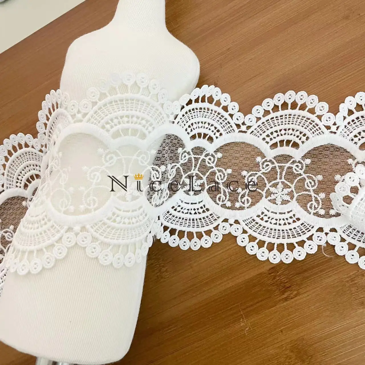 

5 Yards/Lot High Quality Exquisite Guipure Ribbon Soft Lace Tulle DIY Polyester Embroidery Material Dress Accessories For Bride