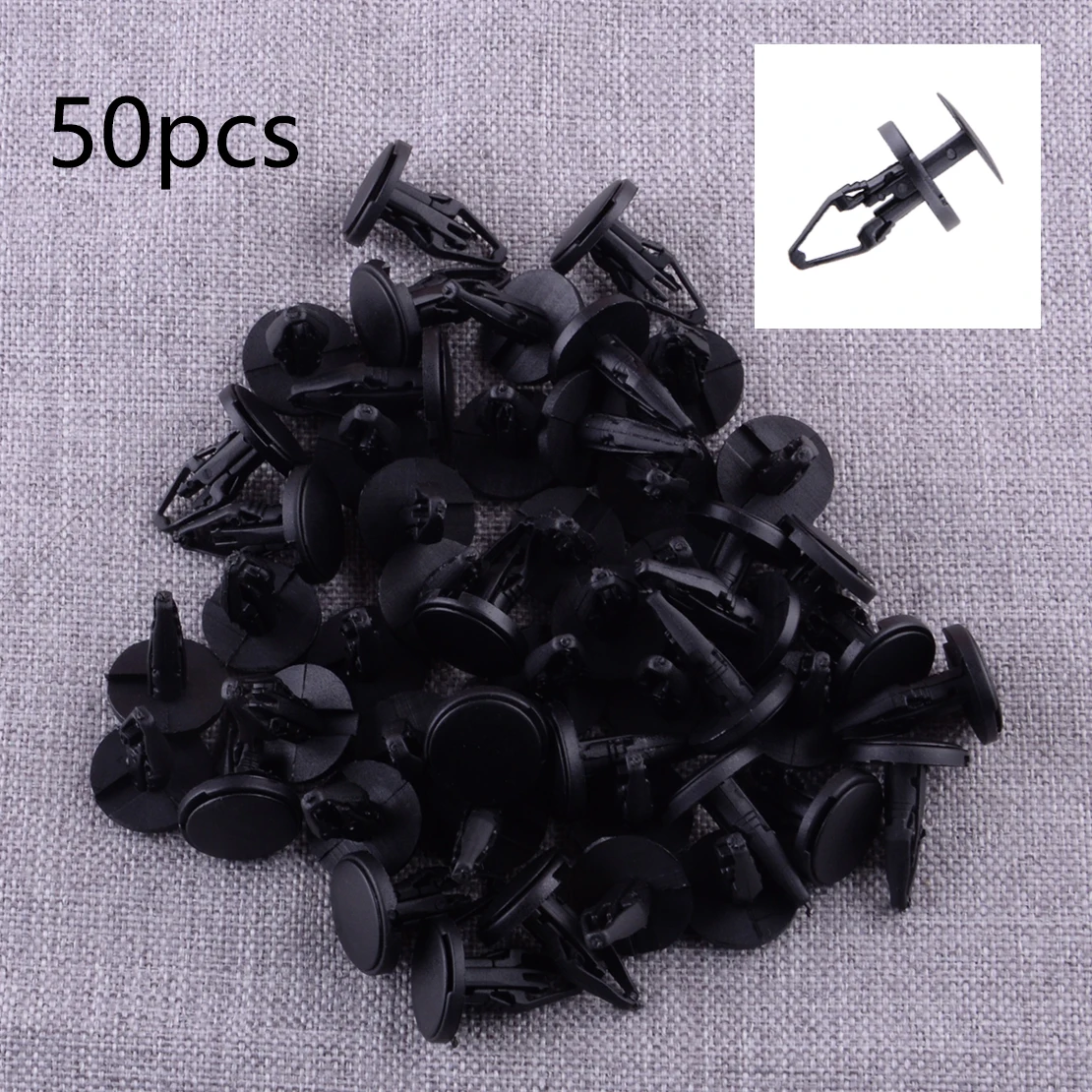 

50Pcs Bumper Push Type Fender Liner Clip Cowl Vent Retainer Push In Fastener Pin 6508863AA Fit For Ford Chrysler Buick Chevrolet