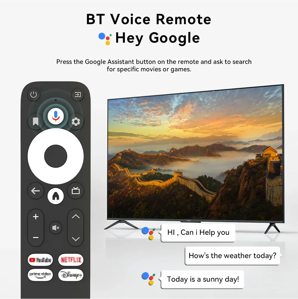 Android TV Stick GD1 4K Потоковое медиаплеер Amlogic S905Y4 2G DDR4 16 ГБ Поддержка Netflix Google