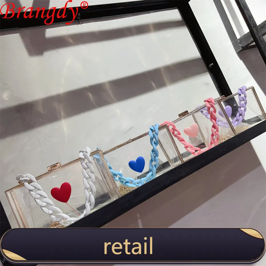 

1pcs Women Bags Transparent Acrylic Small Square Female Handbags Ladies Chain One Shoulder Minimal Bag B10113_1