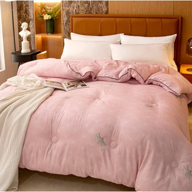 

Утолщенное стеганое одеяло из соевого волокна, теплое зимнее одеяло, двойное стеганое одеяло, односпальное одеяло для студенческого общежития, весеннее и осеннее стеганое одеяло