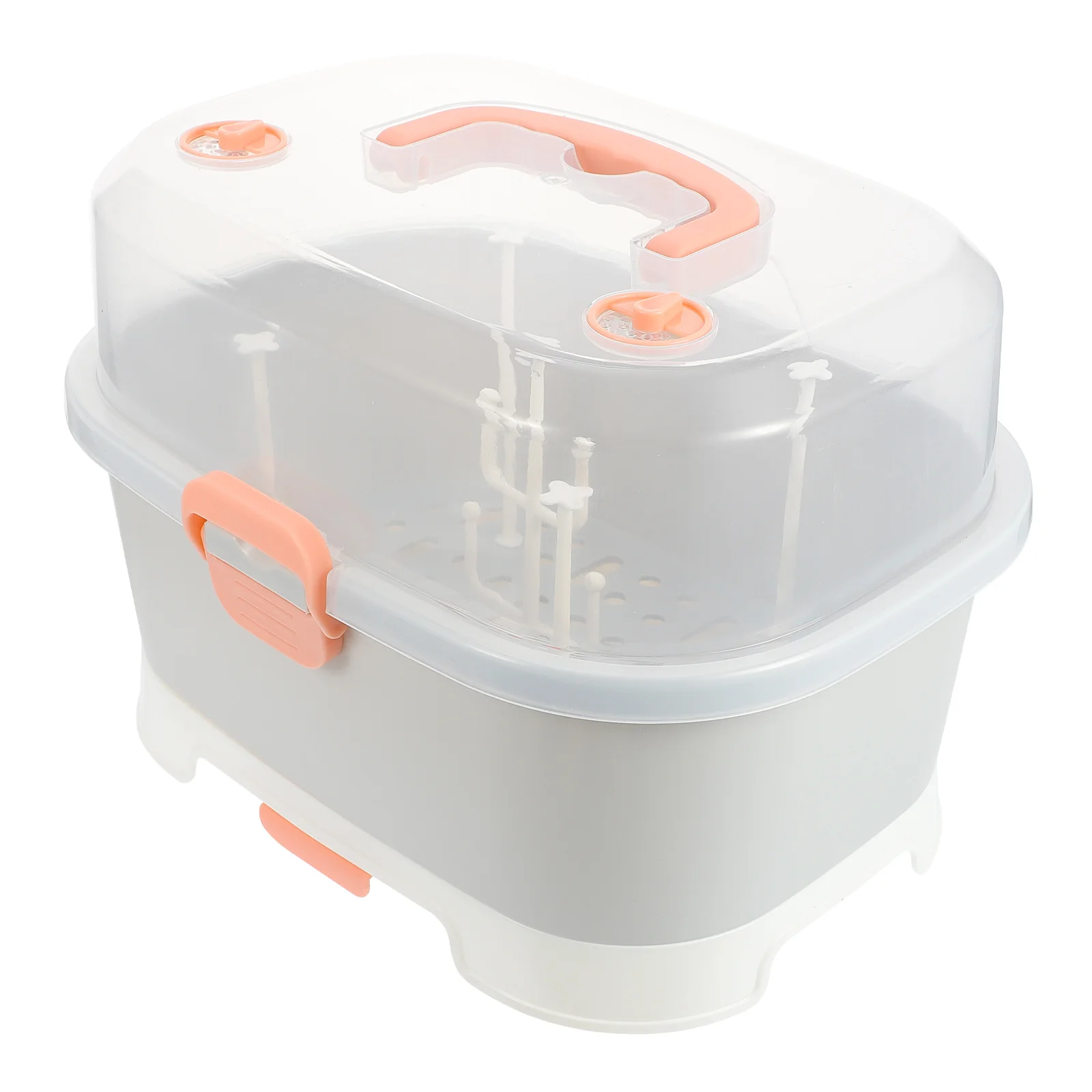 

Bottle Drying Rack Storage Nursing Bottle Storage Box Organizer with Cover Portable Kitchen Cabinet Organizer Feeding Bottle