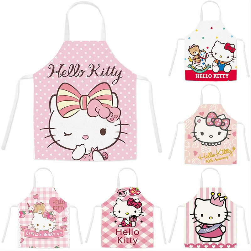 

Sanrio 3D Apron Hello Kitty Women Dinner Party Kitchen Cooking Adult Cozinha Tablier Cuisine Pinafore Cute Girly Heart