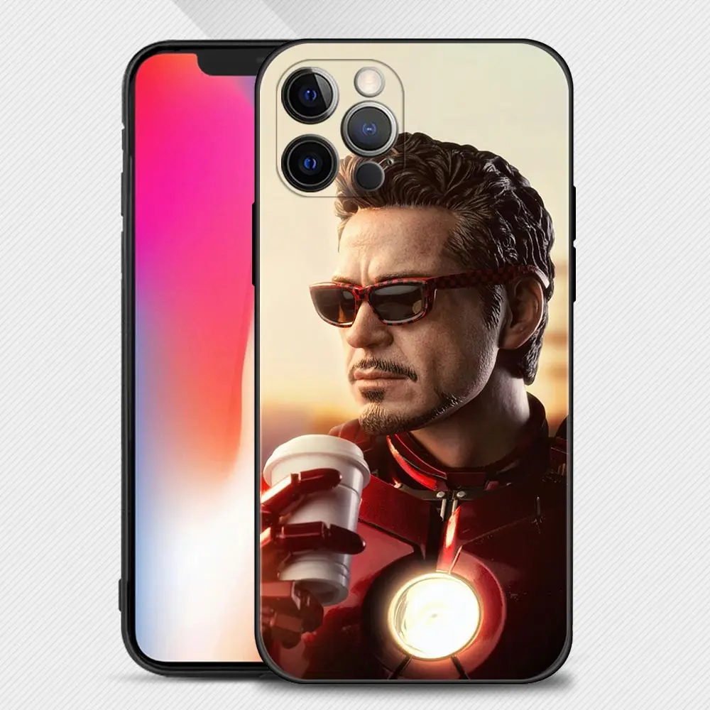Silicone Case For Apple iPhone 14 13 12 11 Pro Max Mini XS Max XR X 7 8 6 6S Plus Cover Marvel Iron Man images - 6