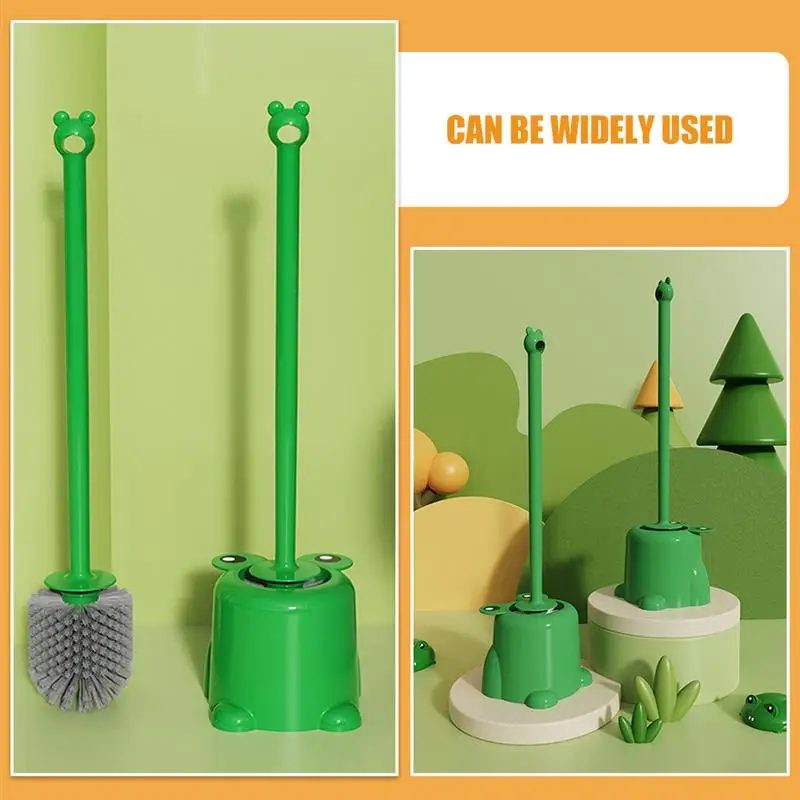 Пластиковые щетки для чистки с мягкой щетиной щетка унитаза зеленой лягушкой