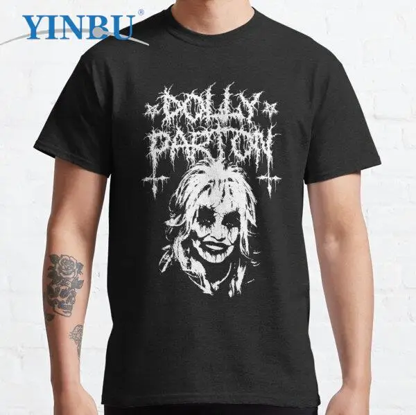 

Metal dolly parton Unisex YINBU brand 2023 new in t-shirt Top quality cotton Graphic Tee