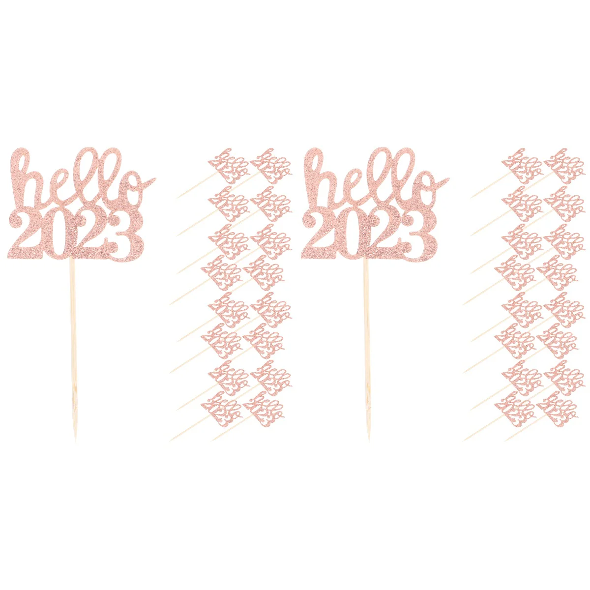 

240 Happy New Year Toppers 2023 Cake Decorative Toppers Party Cake Inserted