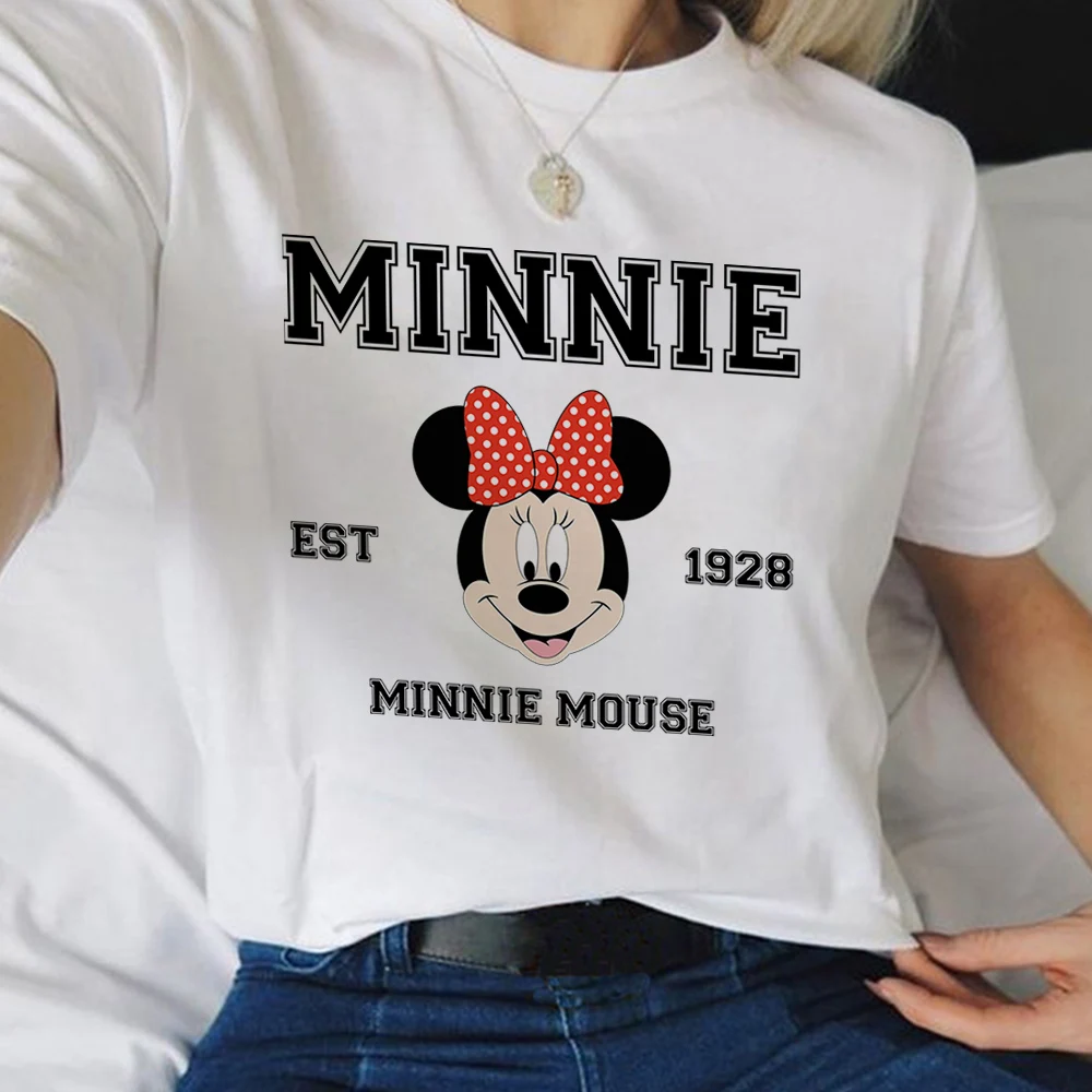 Disney Est 1928 Minnie Mouse Летняя рубашка Мягкая эстетическая одежда для девочек Футболка