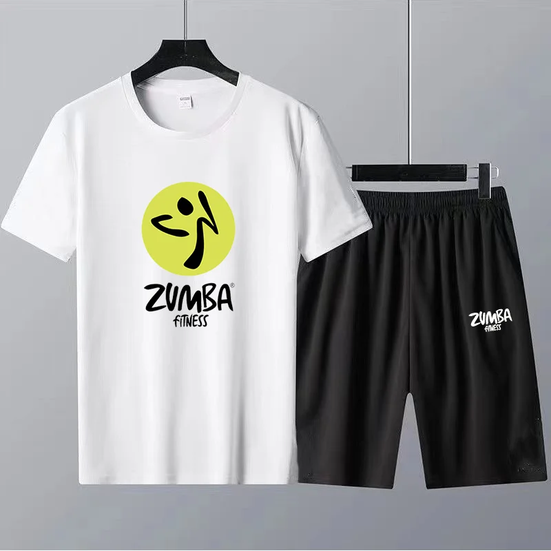

Zumba T Shirts Sets Cotton Womens Mens Summer Short Sleeved Suits Shirt Shorts 2 Piece Tracksuits Oversized Fitness Sportswears