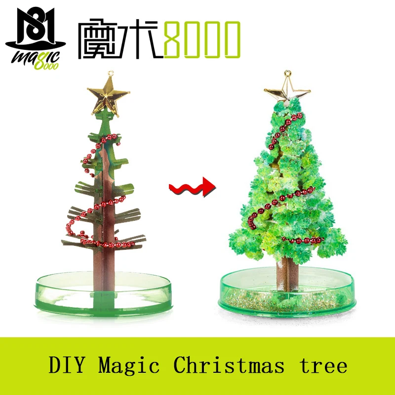 DIY Visual Magic Growing Paper Crystals Tree Magically Funny Kids Novelty Toys  Christmas Day