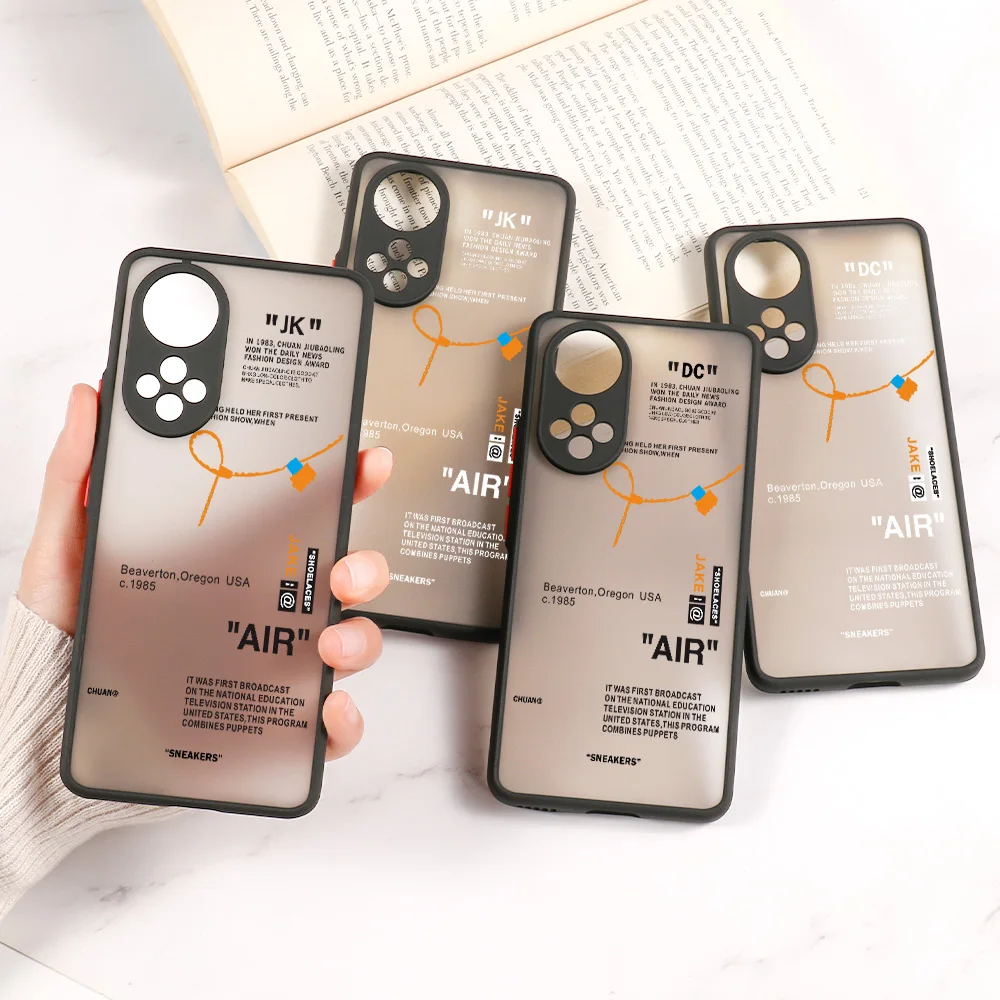 

Off Sports Shoes Brand Phone Case For Huawei P30 Lite P40 P50 Case Honor 50 10X Lite 10i 20i 20S 30S 8X 9A 9X White Label Covers
