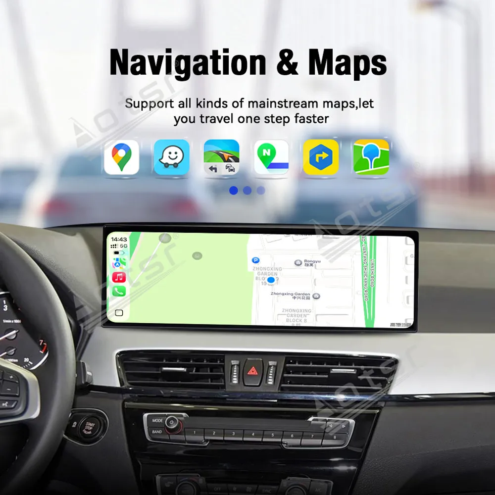Фото 14,9-дюймовый Linux-плеер для BMW X1 F48 2016-2017 с беспроводным Apple CarPlay, Android Auto, HiCar, обновлением оригинальной системы Mirror Link №3