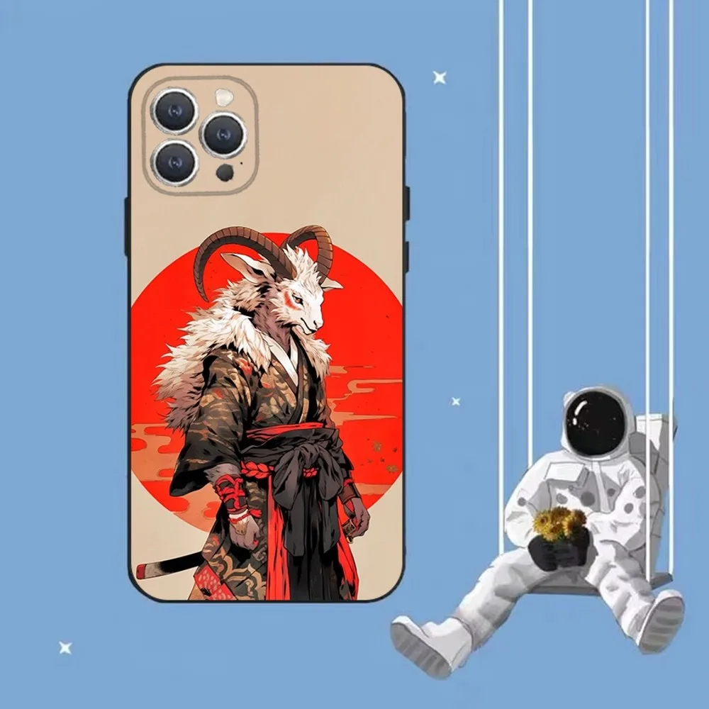 Чехол для телефона с милой козой из мультфильма iPhone 16 15 14 13 12 Pro Max 11 7 8 Plus XR XS