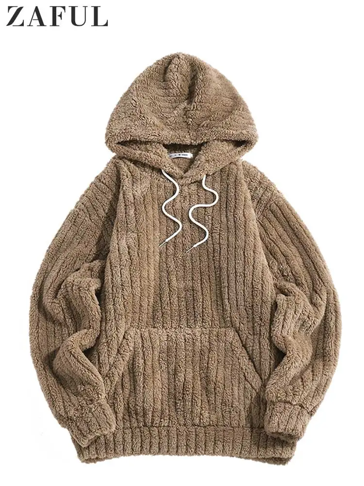 

Толстовка мужская с капюшоном, в полоску, с карманом-кенгуру