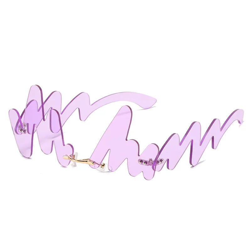 Индивидуальные забавные солнечные очки N-образной формы без оправы женские