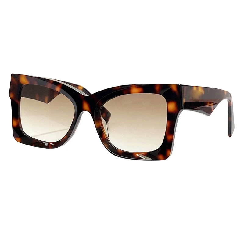 

Солнцезащитные очки для мужчин и женщин, брендовые квадратные пляжные аксессуары кошачий глаз, песок, ацетатные, с защитой UV400, с футляром