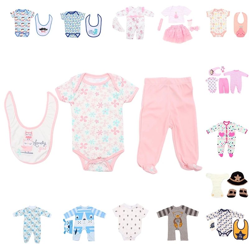 

18-22 Inch Simulation Rebirth Doll Clothes, Baby Doll Accessories, Birthday Gift Doll Clothes With Gift Decoration