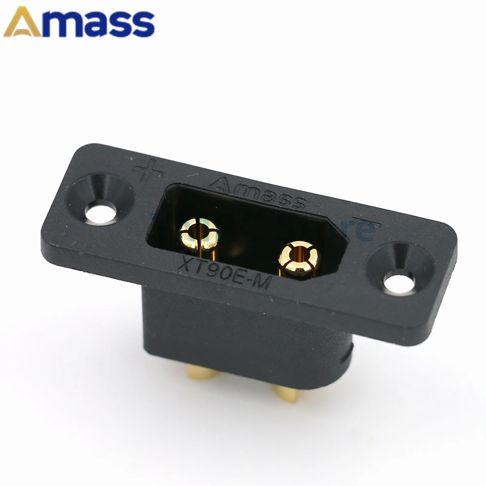 

100 шт., Amass XT90E-M мужская женская модель с фиксирующим отверстием, черная позолоченная модель самолета, разъем AMASS XT90E, модели Acces