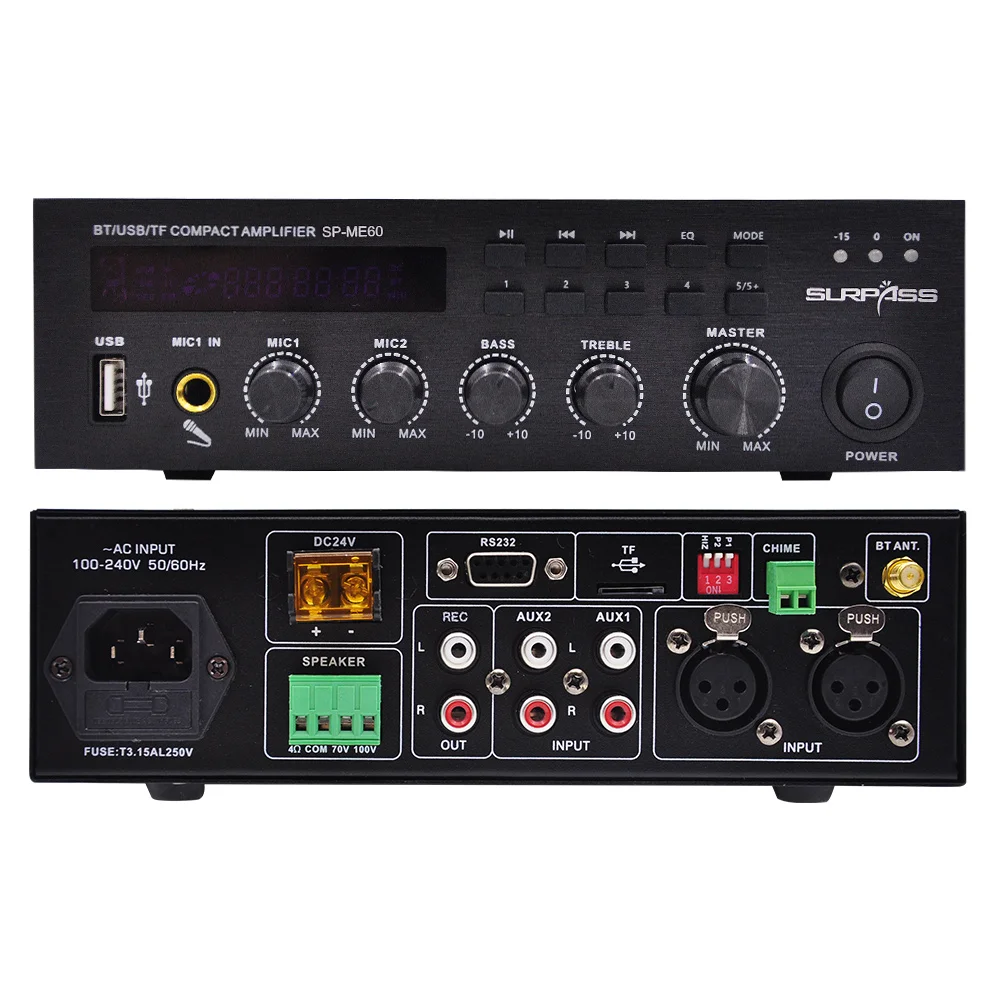 

Desktop BT Mini Size Compact Power Audio Karaoke Amplifiers Stereo Music Sound TV Home Theatre mixer amplifier