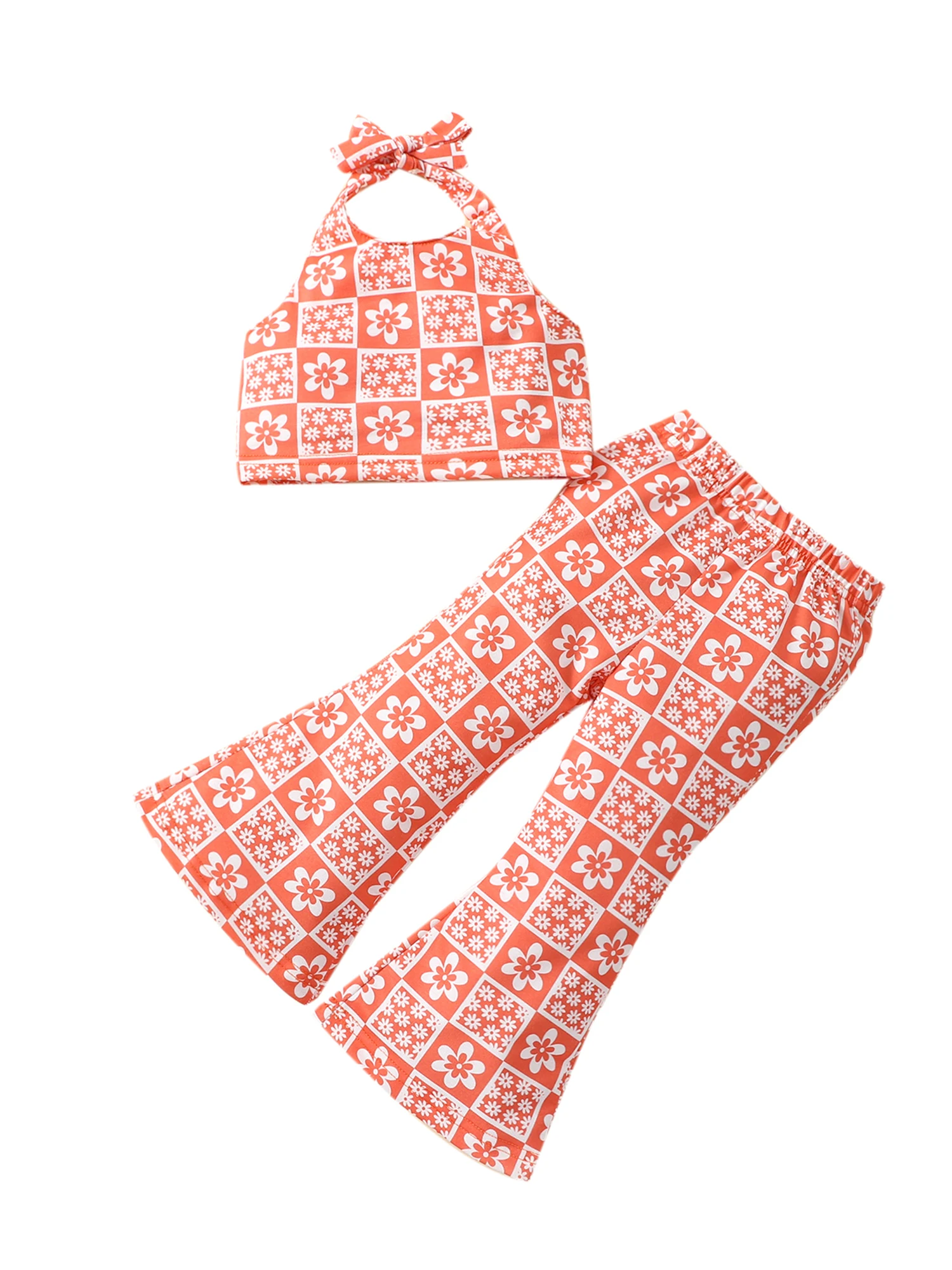 

2 шт., детский цветочный топ без рукавов, на бретелях