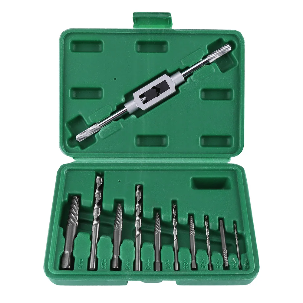 

11pcs Broken Screw Drill Bits and Extractor Set Bolts Fastners Taken Out Removal Tool