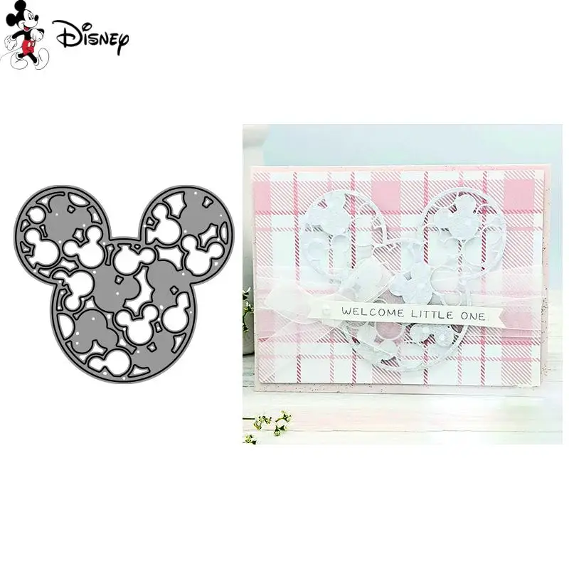 

Cute Mickey Mouse Head Cutting Dies Disney Diecut for DIY Scrapbooking Embossing Paper Cards Crafts Making New 2022 Animal Punch
