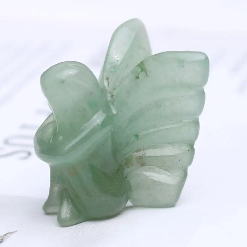 

Цельный натуральный зеленый авантюрин Хрустальный цветок Бабочка Фея для исцеления