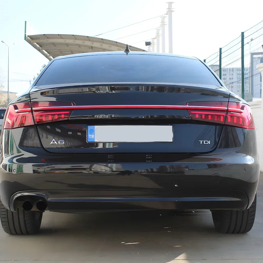 Фото Модифицированные автомобильные задние фонари в сборе для Audi A6 C7 A6L S6 2012-2015, обновленные аксессуары 2021, высокая конфигурация, дизайн рыбьей кости №5
