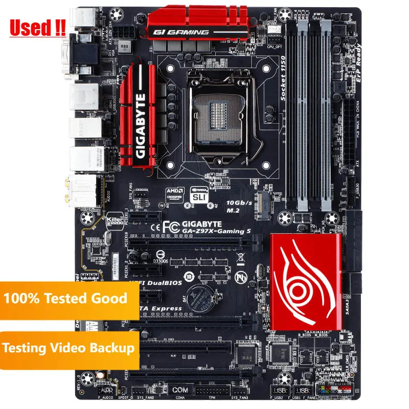 

Игровой 5-дюймовый компьютер Gigabyte Z97X USB3.0 SATAIII материнская плата LGA 1150 DDR3 Z97 десктопная материнская плата