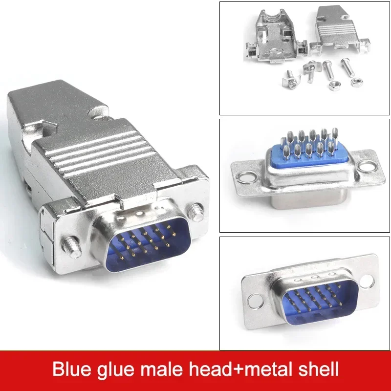 

VGA Разъем для паяльной головки HDB15 чистая медь золотистый