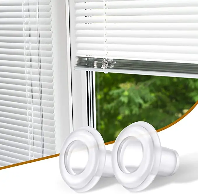 

40pcs Horizontal Blinds Bottom Rail Ladder Cord Button Plug for Wood & Faux Wood Blinds and 1" Mini Blinds with a Hole 5/16"